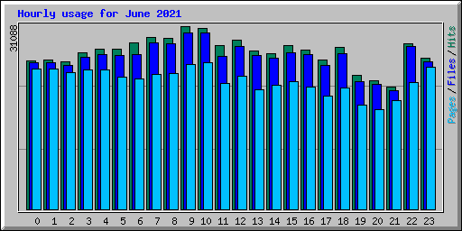 Hourly usage for June 2021