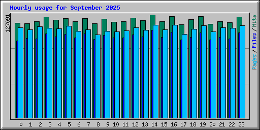 Hourly usage for September 2025