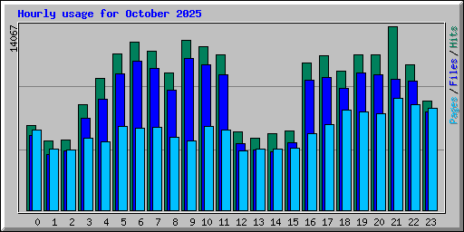 Hourly usage for October 2025