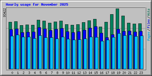 Hourly usage for November 2025