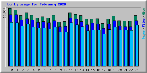 Hourly usage for February 2026